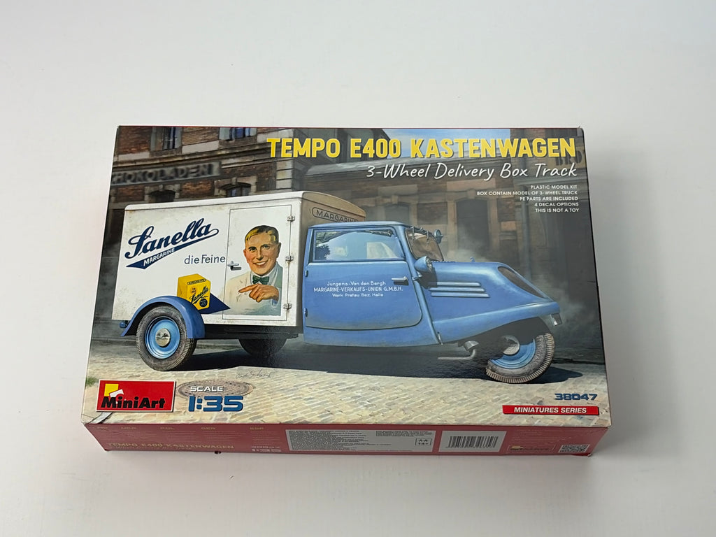 MiniArt 38047 | Tempo E400 Kastenwagen 3-Wheel Delivery Box Truck | 1:35