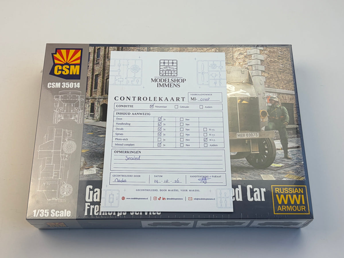 Copper State Models | Garford-Putilov Armoured Car Freikorps Service | 1:35 | CSM 35014