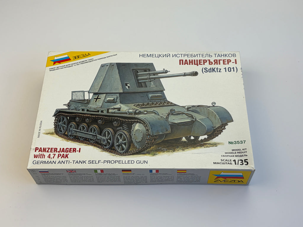 Zvezda 3537 | Panzerjäger I with 4.7 cm PaK German Anti-Tank Self-Propelled Gun | 1:35
