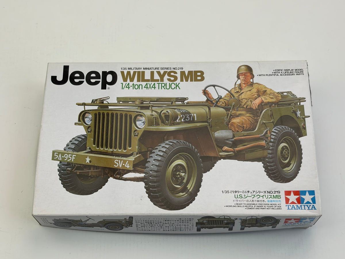 Tamiya 35219 | Jeep Willys MB 1/4-ton 4x4 Truck + FC Model Trend 35583 + Hauler HLU35036 | 1:35