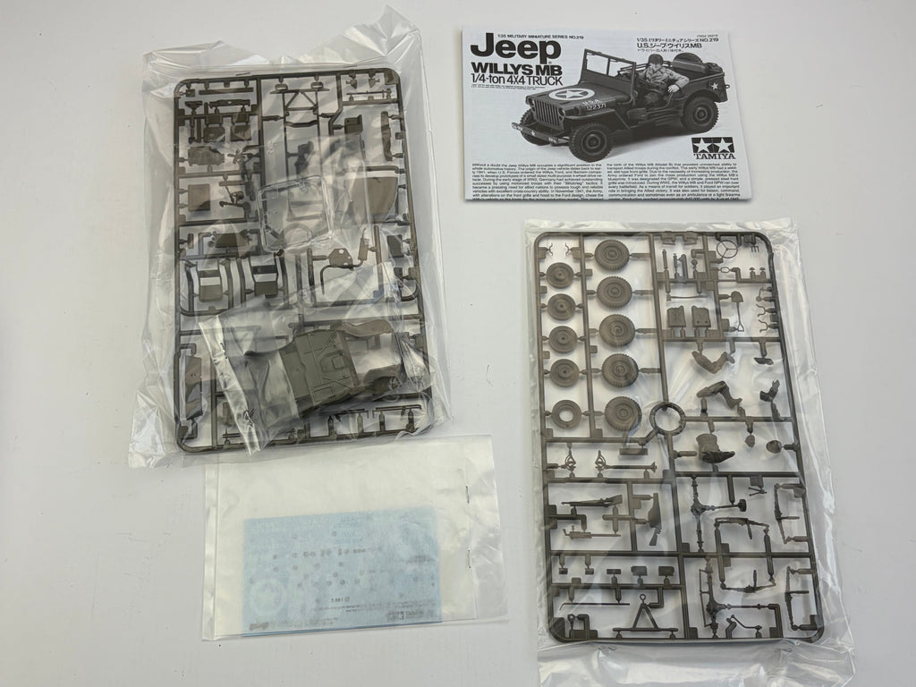 Tamiya 35219 | Jeep Willys MB 1/4-ton 4x4 Truck + FC Model Trend 35583 + Hauler HLU35036 | 1:35