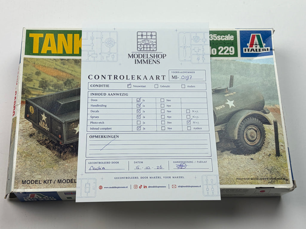 Italeri | Tank + Cargo Trailers | 1:35 | 229