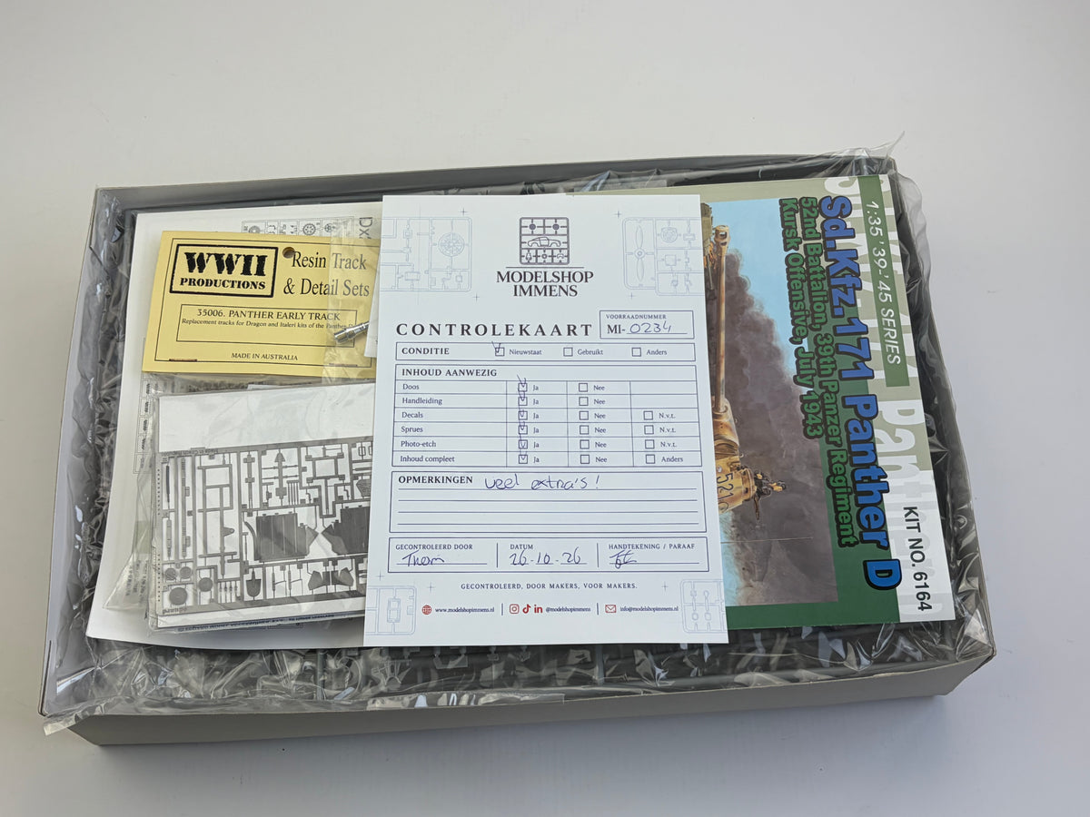Dragon 6164 | Sd.Kfz.171 Panther D Kursk 1943 + Eduard Detailset | 1:35