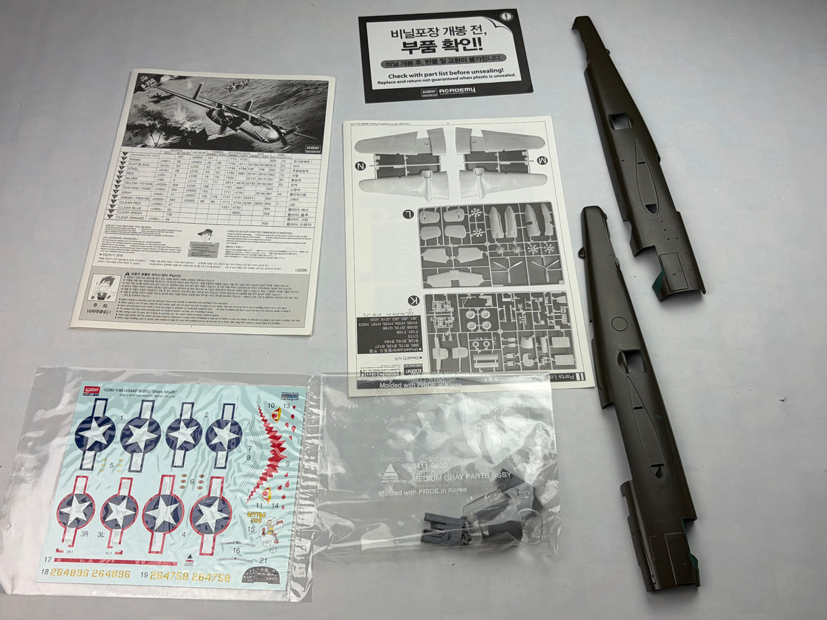 Academy 12290 | B-25G Mitchell Shark Mouth | 1:48 + Montex Mini Mask SM 48072