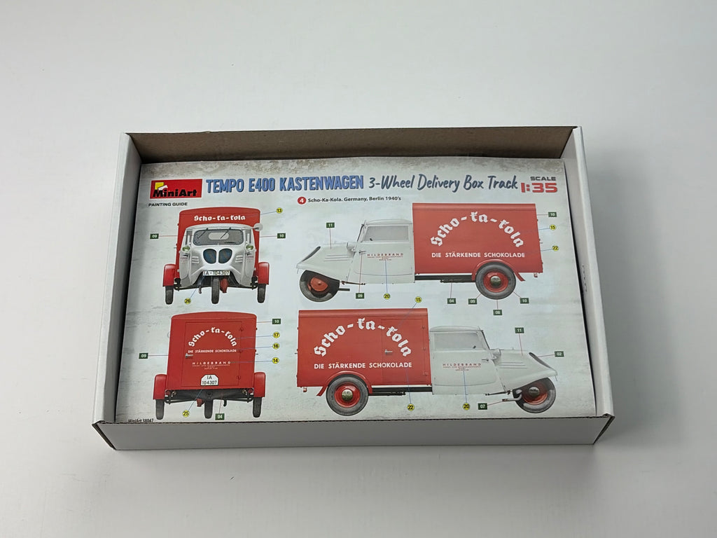 MiniArt 38047 | Tempo E400 Kastenwagen 3-Wheel Delivery Box Truck | 1:35