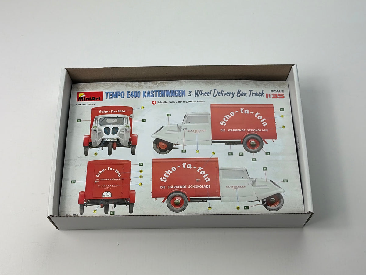 MiniArt 38047 | Tempo E400 Kastenwagen 3-Wheel Delivery Box Truck | 1:35