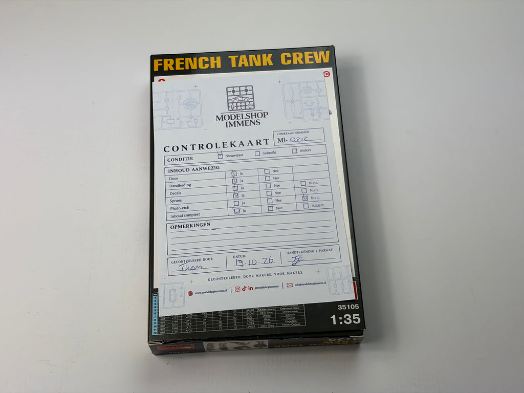 MiniArt 35105 | French Tank Crew (5 Figures) | 1:35