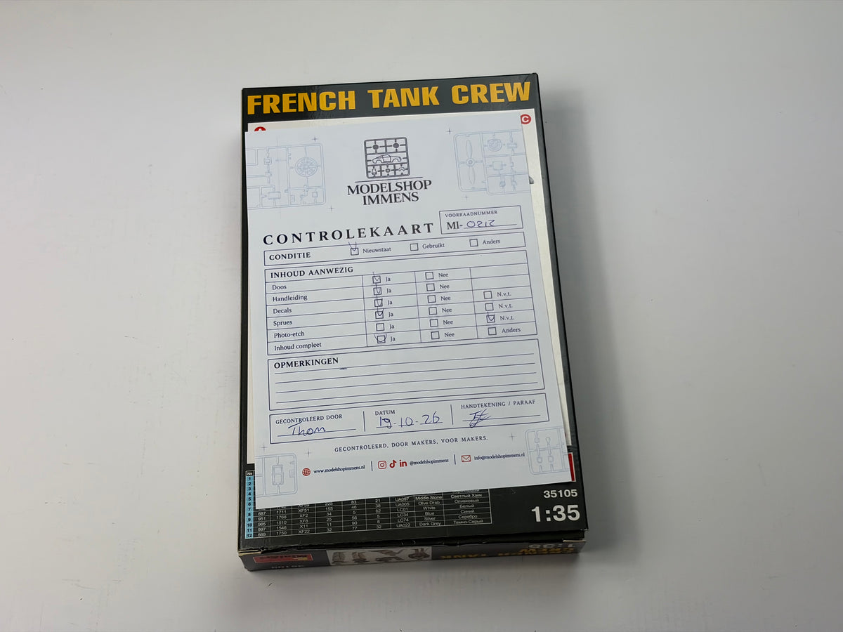 MiniArt 35105 | French Tank Crew (5 Figures) | 1:35