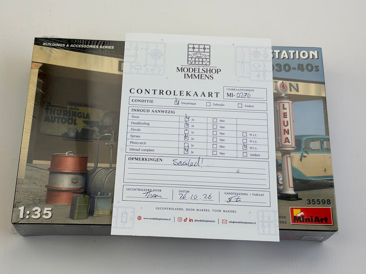 MiniArt 35598 | German Gas Station 1930-40s | 1:35