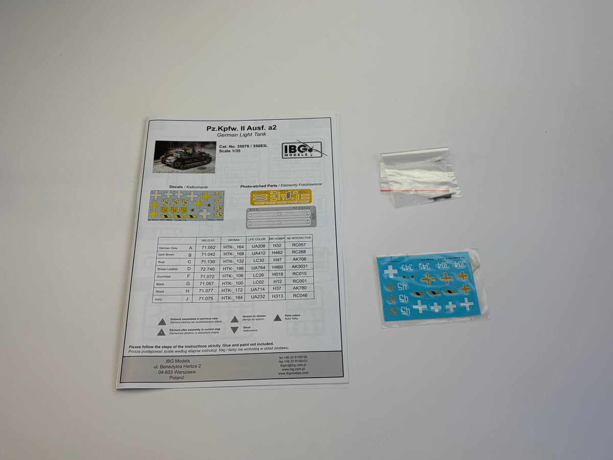 IBG 35083L | Pz.Kpfw. II Ausf. a2 German Light Tank Limited Edition | 1:35