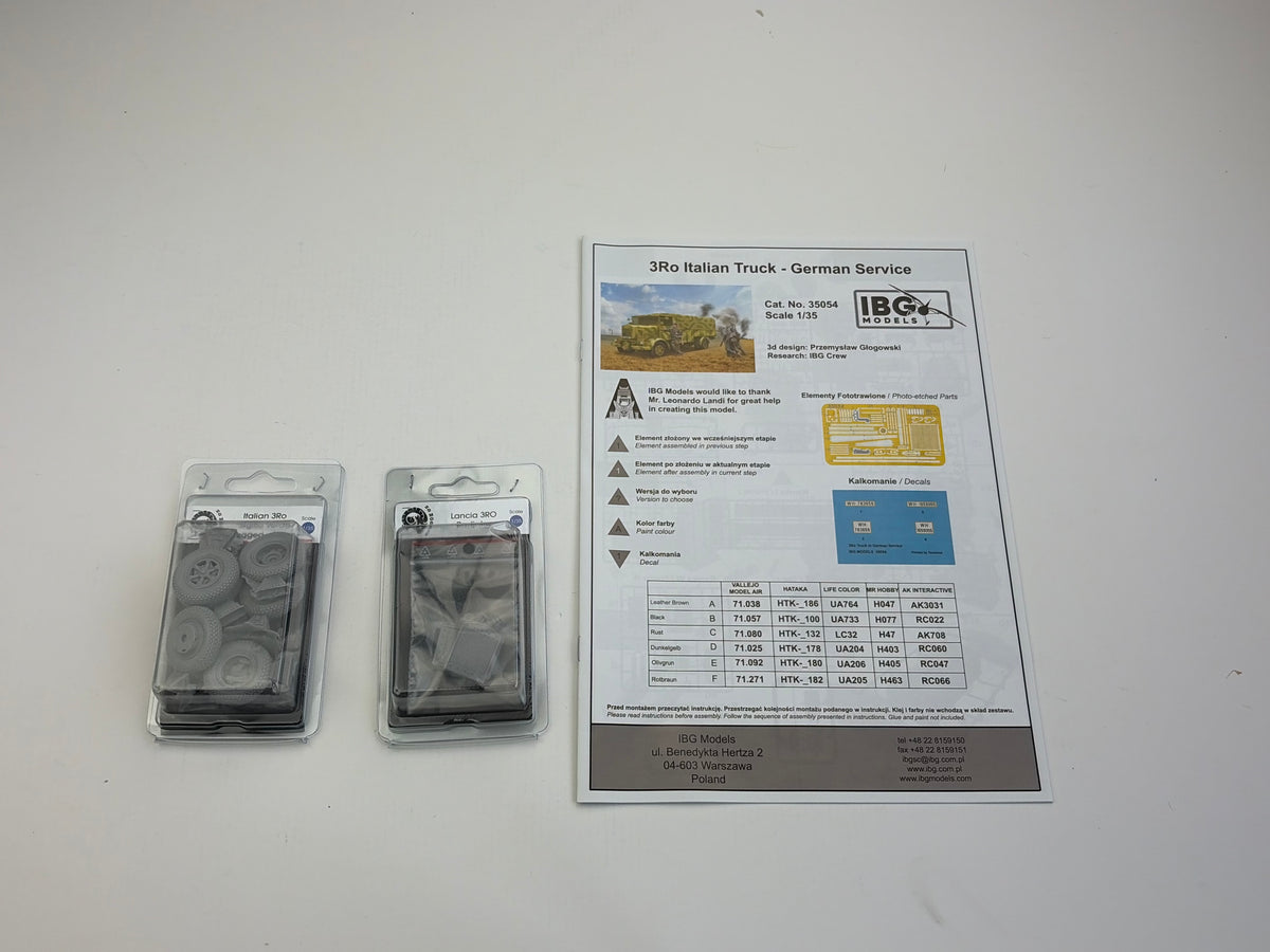 IBG 35054 | 3Ro Italian Truck in German Service + HD Models Detailsets | 1:35