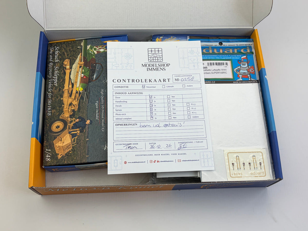 GasPatch Models 20-48236 + 21-48238 | Me 163B Komet & Scheuch-Schlepper + Eduard 648684 & 49085 | 1:48