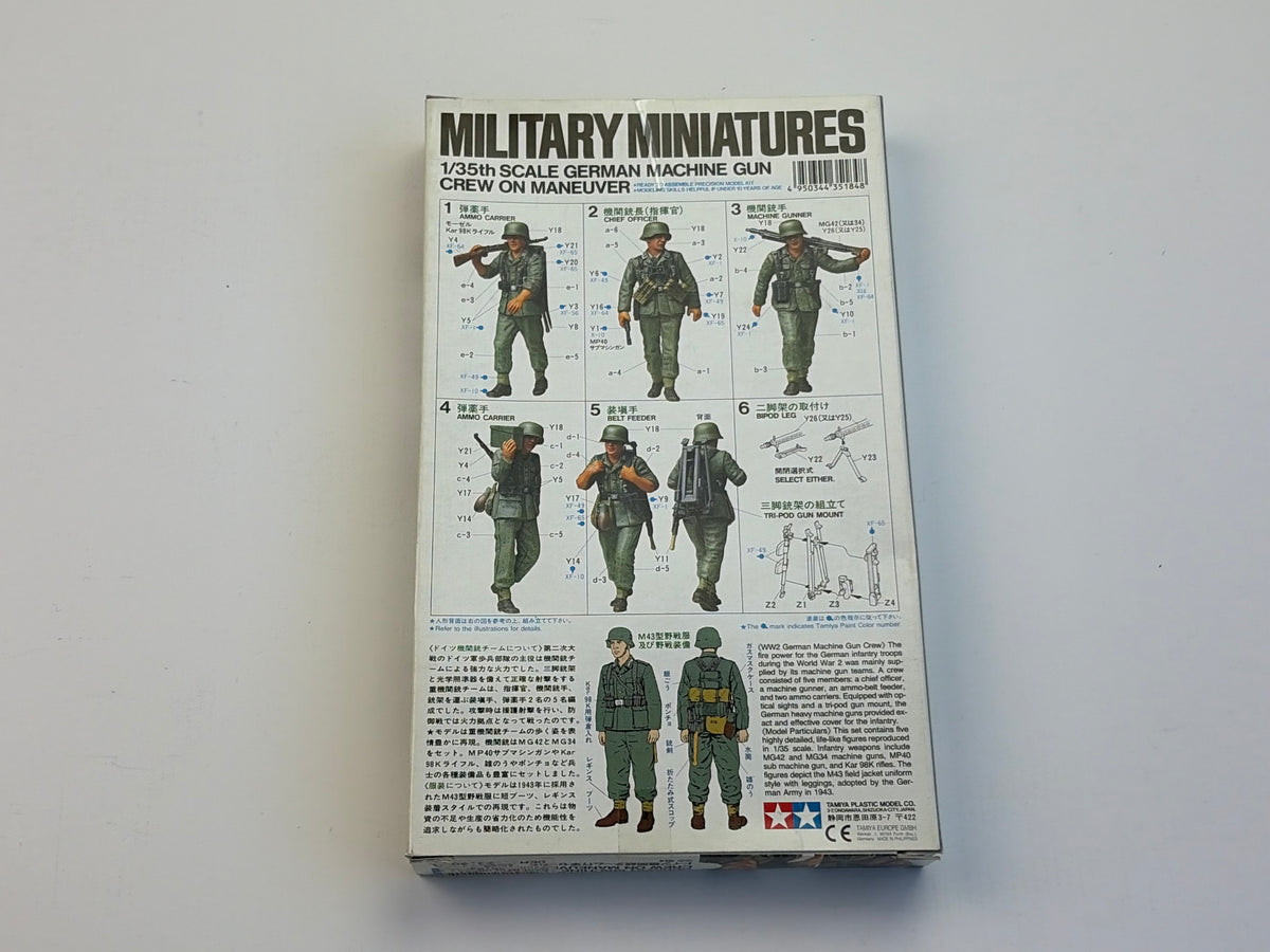 Tamiya | German Machine Gun Crew On Maneuver | 1:35 | 35184