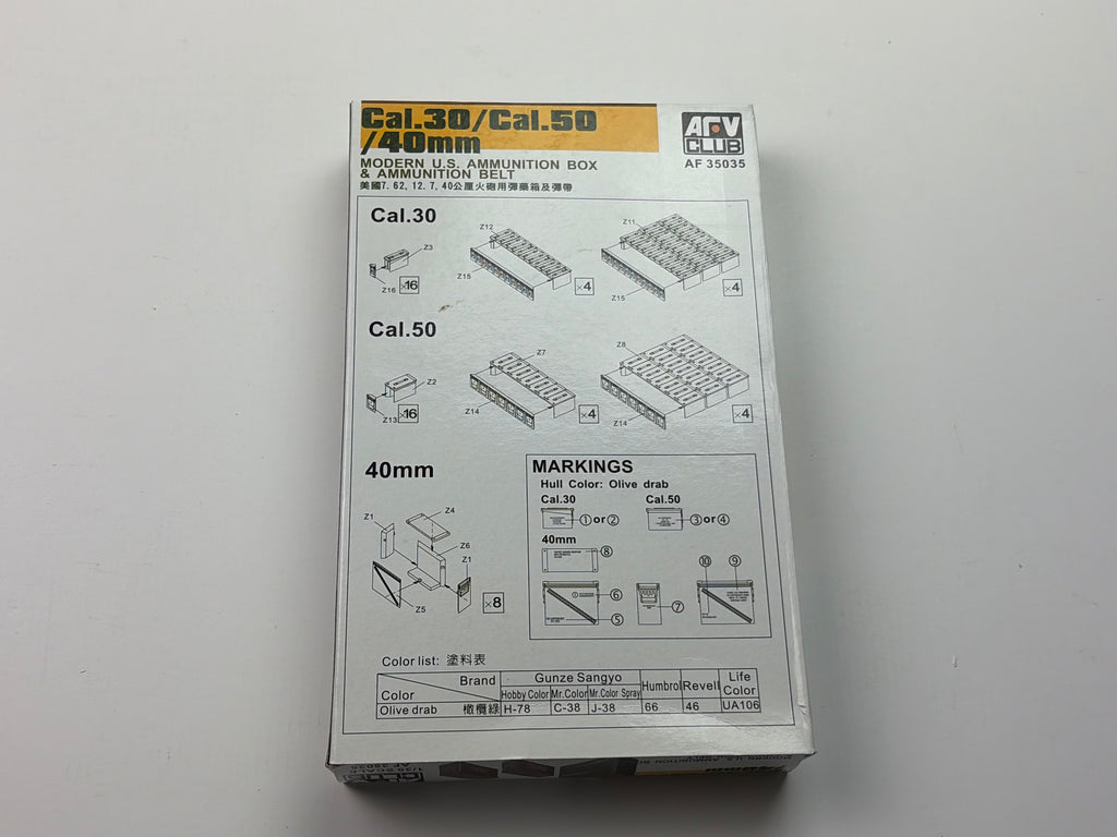 AFV Club AF35035 | Modern U.S. Ammunition Box & Belt | 1:35