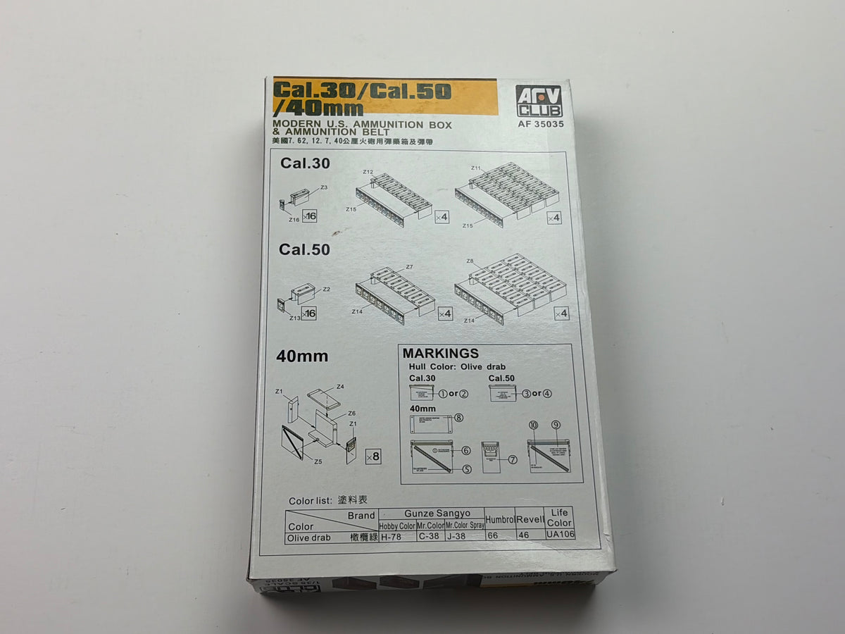 AFV Club AF35035 | Modern U.S. Ammunition Box & Belt | 1:35