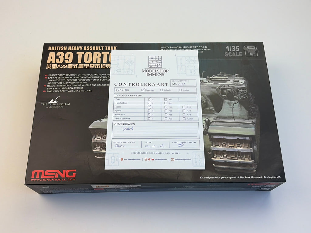 MENG TS-002 | British A39 Tortoise Heavy Assault Tank | 1:35