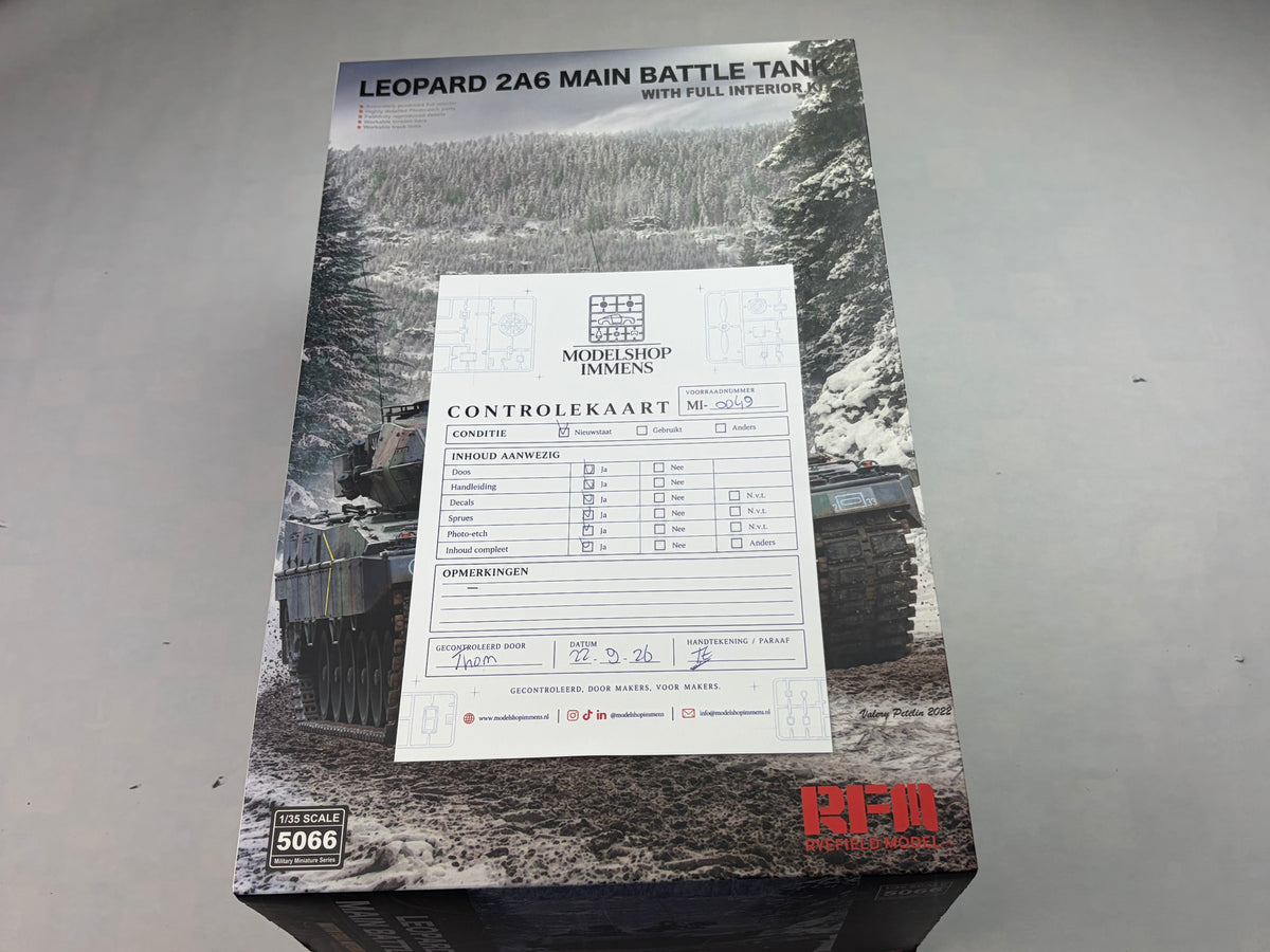 Rye Field Model RM-5066 | Leopard 2A6 with Full Interior | 1:35