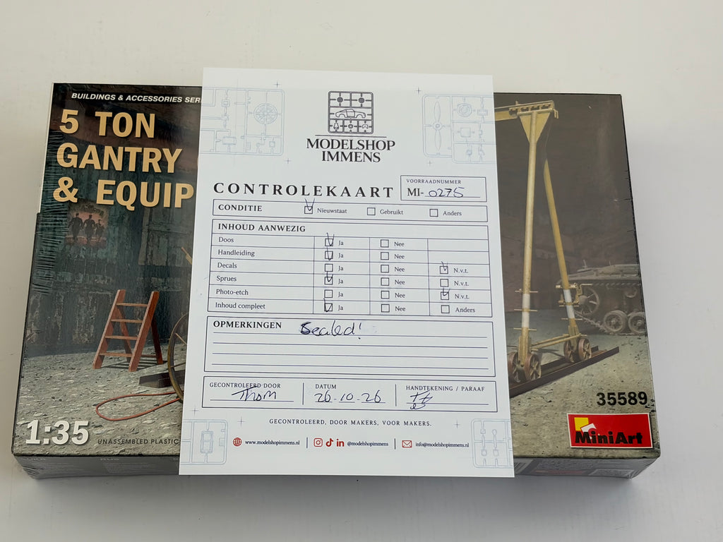 MiniArt 35589 | 5 Ton Gantry Crane & Equipment | 1:35