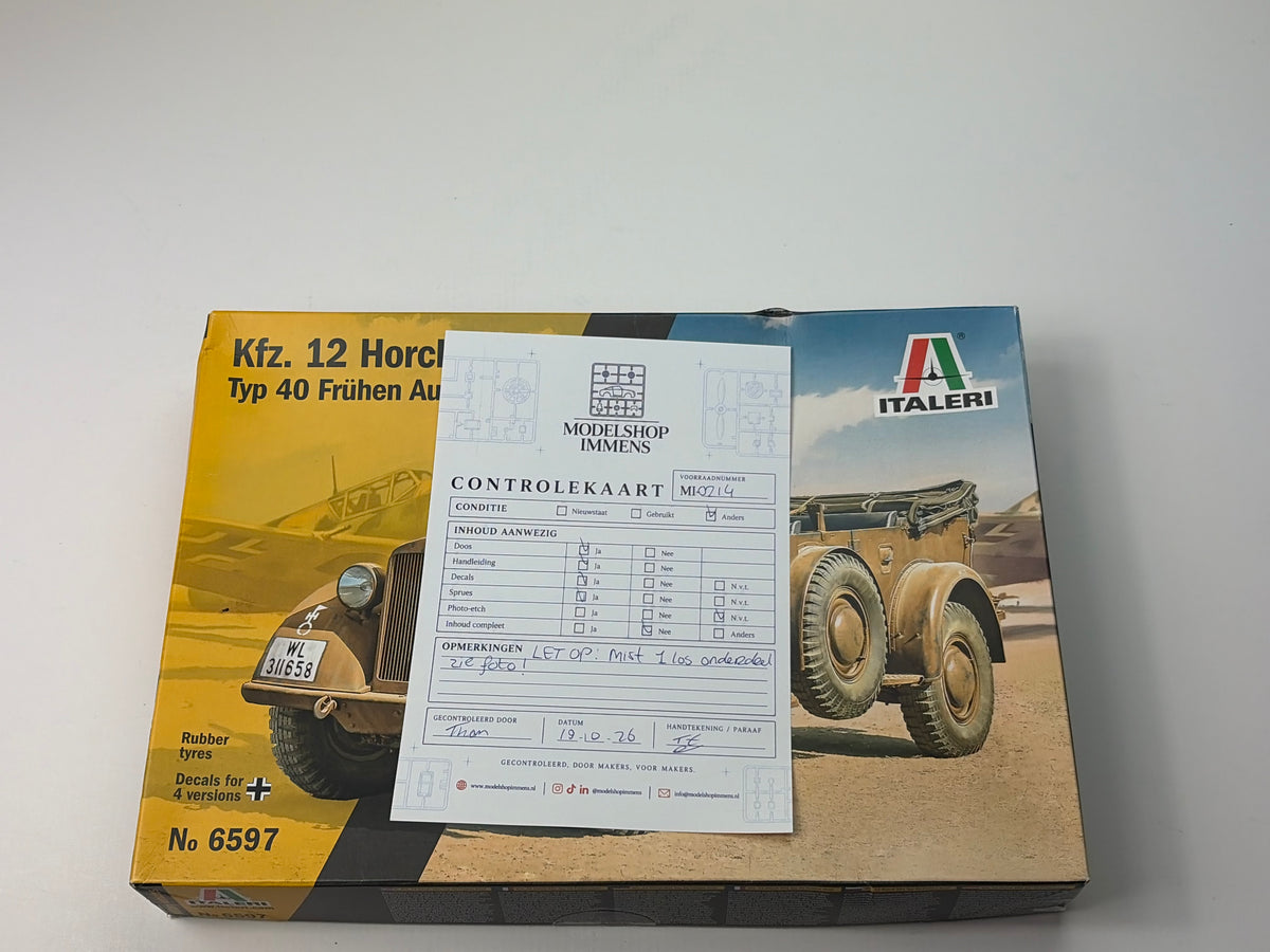 Italeri 6597 | Kfz. 12 Horch 901 Typ 40 Frühe Ausführung | 1:35